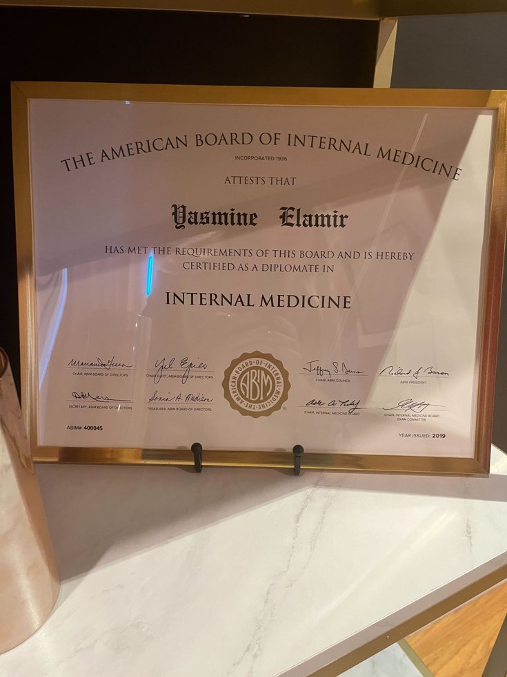 ABIM Internal Medicine certificate